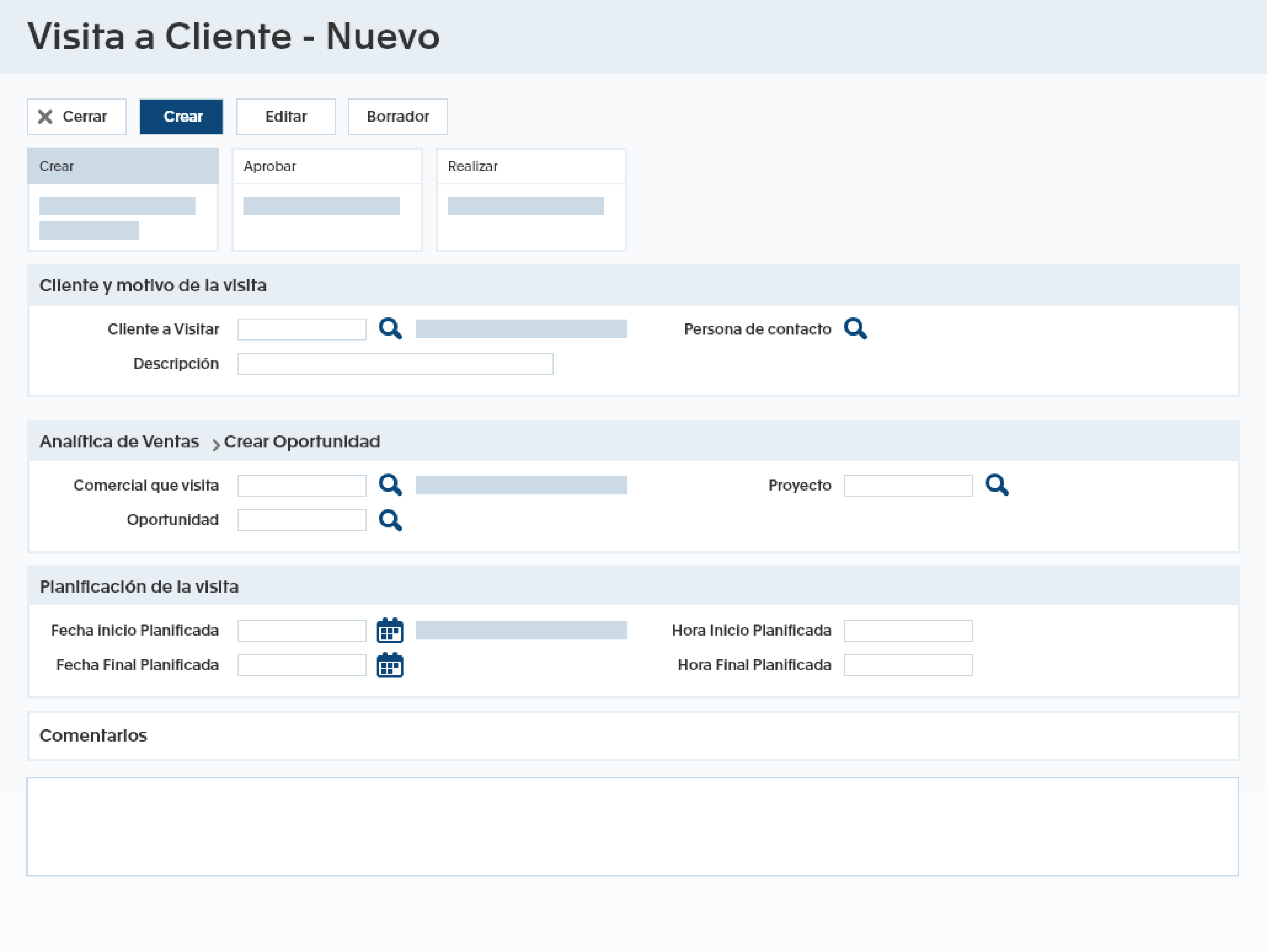 screenshot of Exact for CRM